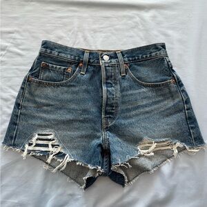 Levi's Distressed 501 Jean Shorts